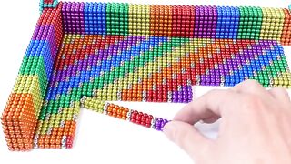 Build Villa House Bed Has Water Slide For Cat From Magnetic Balls ( Satisfying ) | Magnet Satisfying