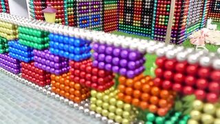 Build Rainbow Mansion House Hamster Has Garden From Magnetic Balls (Satisfying) | Magnet Satisfying