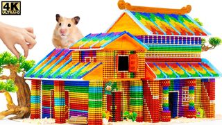 DIY - Build Beautiful Hamster Villa House From Magnetic Balls ( Satisfying ) | Magnet Satisfying