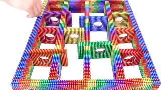 Build Amazing Maze Labyrinth For Hamster Pets From Magnetic Balls ( Satisfying )| Magnet Satisfying