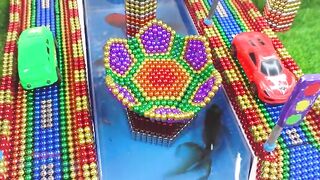 DIY - How To Build Racetrack and Bridge From Magnetic Balls ( Satisfying ) | Magnet Satisfying