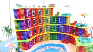 DIY - Build The Most Modern 5-Storey House and Swimming Pool From Magnetic Balls ( Satisfying )