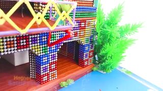 Build Villa House Has Waterfall For Goldfish From Magnetic Balls ( Satisfying ) | Magnet Satisfying
