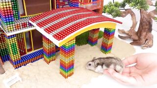 DIY - Build Beautiful Curved Roof Villa House From Magnetic Balls ( Satisfying ) | Magnet Satisfying