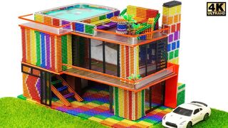 DIY - Build Awesome Mansion Swimming Pool From Magnetic Balls (Satisfying) | Magnet Satisfying
