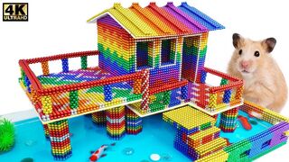 DIY - How to Build Mud Pets House With Swimming Pool From Magnetic Balls ( Satisfying Videos )