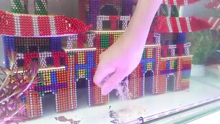 DIY - Build Most Beautiful Castle Aquarium From Magnetic Balls ( Satisfying ) | Magnet Satisfying