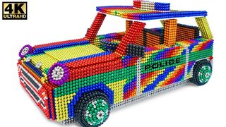 DIY - How To Make Mini Cooper Police Car From Magnetic Balls ( Satisfying ) | Magnet Satisfying