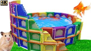 DIY - How To Build Colosseum Rome Aquarium For Hamster and Goldfish From Magnetic Balls (Satisfying)