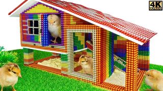 DIY - Build House, Playground For Chicken From Magnetic Balls ( Satisfying ) | Magnet Satisfying