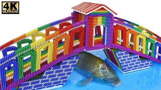 DIY - How To Build Bridge Aquarium For Carp From Magnetic Balls (Satisfying) | Magnet Satisfying