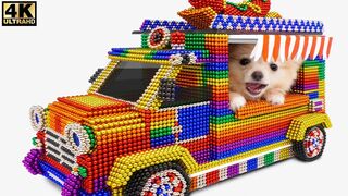 DIY - How To Make Hot Dog Car For Puppy From ( Satisfying ) | Magnet Satisfying