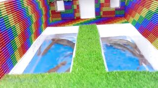 DIY - Build Underground House, Two Swimming Pool For Catfish From Magnetic Balls ( Satisfying )