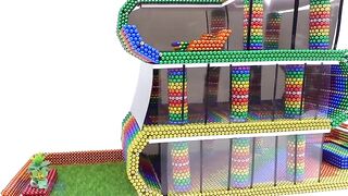 DIY - How To Build Bend Modern House From Magnetic Balls (Satisfying) | Magnet Satisfying