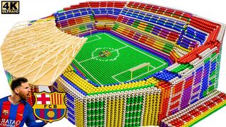 DIY - How To Build Nou Camp Stadium Of Barcelona From Magnetic Balls (Satisfying)| Magnet Satisfying