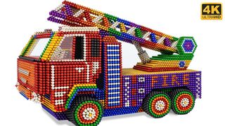DIY - How To Make Amazing Fire Truck Car From Magnetic Balls ( Satisfying ) | Magnet Satisfying