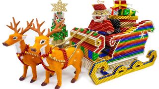 DIY - Build Christmas Santa Claus Reindeer With Magnetic Balls (Satisfying) - Magnet Satisfying
