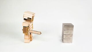 Minecraft Wooden Armor Steve VS Monster Magnets 나무갑옷 스티브?