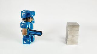 Minecraft Diamond Steve VS Monster Magnets 네오큐브 다이아몬드 스티브