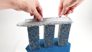 Marina Bay Sands Hotel made of magnetic balls (네오큐브)