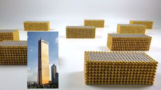 네오큐브로 63빌딩 만들기 63 Building made of magnetic balls