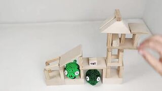 Angry Birds made of Magnetic Balls in Stop Motion | Magnetic Games