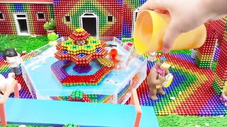 Satisfying Magnet Balls - Build Huge Villa Has Playground For Turtle And Hamster From Magnetic Balls