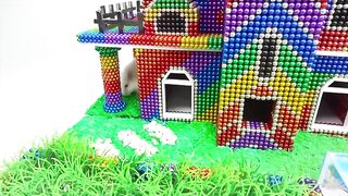 DIY Satisfying Magnet Balls - Build Garden Villa Has Rainbow Slide And Fish Tank With Magnetic Balls