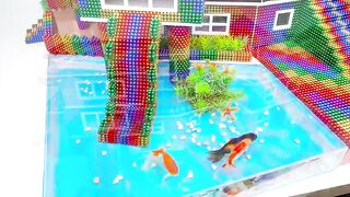 DIY - Build Mega Mansion Has Swimming Pool For Cute Hamster With Magnetic Balls (Satisfying)