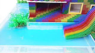DIY - Build Aquarium Mansion Has Inflatable Slide For Turtle With Magnetic Balls (Satisfying)