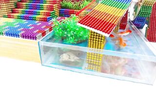 DIY - Build Aquarium Mansion Has Waterwheel And Pool Slide For Turtle With Magnetic Balls (ASMR)
