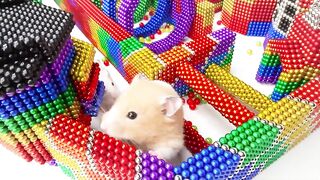 DIY - How To Build Mega Castle Maze Labyrinth For Cute Hamster With Magnetic Balls (Satisfying)