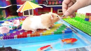 DIY - Build Amazing Modern Resort Has Slide Fish Pool For Hamster With Magnetic Balls (Satisfying)