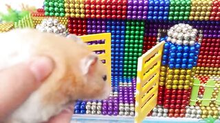 DIY - Build Rainbow Modern Mansion Has Swimming Pool For Cute Pet With Magnetic Balls (Satisfying)