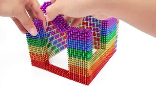 DIY - Build Beautiful Rainbow House Has Pool And Slide For Hamster With Magnetic Balls (Satisfying)