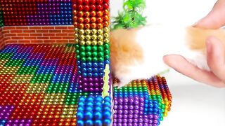 DIY - Build Beautiful Rainbow House Has Pool And Slide For Hamster With Magnetic Balls (Satisfying)