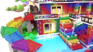 DIY - Build Water Slide Mansion Fish Pool For Turtle And Hamster With Magnetic Balls (Satisfying)