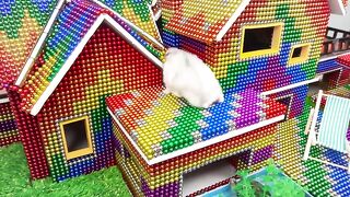 DIY - Build Most Beautiful House Has Garden And Pool For Hamster With Magnetic Balls (Satisfying)