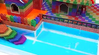 DIY - Build Waterwheel House Has Swimming Pool For Cute Hamsters With Magnetic Balls (Satisfying)