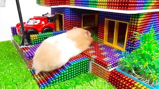 DIY - Build Luxury Mansion Has Garden And Swimming Pool For Hamster With Magnetic Balls (Satisfying)