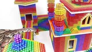 DIY - Build Mega Castle Has Fish Pond For Python Snake And Hamster With Magnetic Balls (Satisfying)