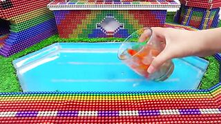 DIY - Build Shark Swimming Pool Has Water Slide For Hamster With Magnetic Balls (Satisfying)