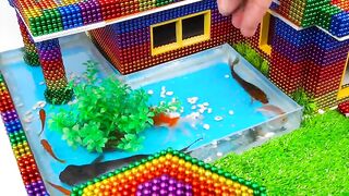 DIY - How To Build Mega Villa House Has Garden, Pool For Hamster With Magnetic Balls (Satisfying)