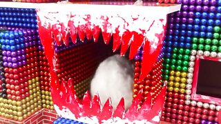 DIY - Build Halloween Scary House Has Pool For Fish And Hamster With Magnetic Balls (Satisfying)
