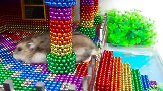 DIY - Build Mega Waterwheel Villa House Has Pool For Hamster With Magnetic Balls (Satisfying)