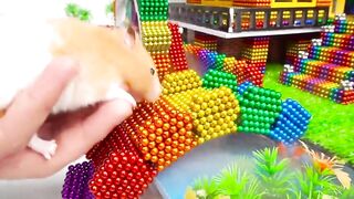 DIY - Build Amazing Waterwheel House Has Fish Pond For Hamster With Magnetic Balls (Satisfying)
