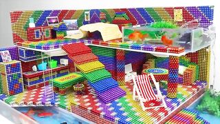 DIY - Build Miniature Dollhouse Has Rooms And Furniture For Hamster With Magnetic Balls (Satisfying)