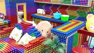 DIY - Build Miniature Dollhouse Has Rooms And Furniture For Hamster With Magnetic Balls (Satisfying)