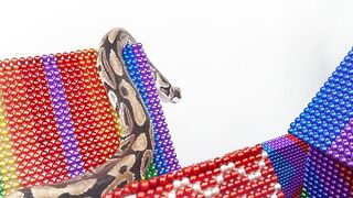 DIY - Build Mega Mansion Swimming Pool For Python Snake And Hamster With Magnetic Balls (Satisfying)