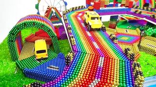 DIY - Build Amazing Magic Road Over Park Has Sky Wheel For Hamster With Magnetic Balls (Satisfying)